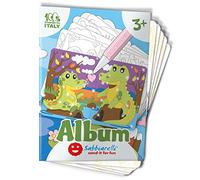 Sabbiarelli Sand-it For Fun - Álbum Cachorros del Mundo: 5 Hojas Adhesivas A5 para Sand Art con 10 Dibujos para Colorear con Arena de Colores (NO INCLUIDA) - Manualidades Creativas y Educativas 3+