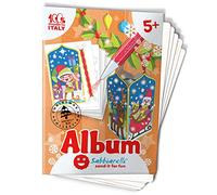 Sabbiarelli Sand-it For Fun - Álbum Lanterna de Navidad 3D - Crea una Decoración Navideña Tridimensional para Colorear con Arena de Colores (no incluida), para Niños a Partir de 8 Años