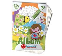 Sabbiarelli Sand-it For Fun - Álbum Las Estaciones: 4 Hojas Adhesivas A5 para Sand Art con 8 Dibujos para Colorear con Arena de Colores (NO INCLUIDA) - Preescritura, Actividad Manual 3+