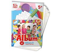 Sabbiarelli Sand-it For Fun - Álbum Marcos de Fotos: 5 Hojas Adhesivas A5 para Crear 5 Marcos para Colorear con Arena de Colores (no incluida) - Sand Art, Manualidades Creativas para Niños 5+