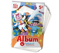 Sabbiarelli Sand-it For Fun - Álbum Que haremos de mayores: 10 dibujos pre-pegados para colorear con la aren (arena no incluida), Adecuado para niños de años 5+