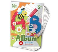 Sabbiarelli Sand-it For Fun - Album Simpaletras A-L - 12 Dibujos Adhesivos A6 para Sand Art | ARENA DE COLORES NO INCLUIDA | Manualidades Creativas para Niños de 3-6 años