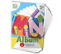 Sabbiarelli Sand-it For Fun - Album Simpaletras M-Z - 14 Dibujos Adhesivos A6 para Sand Art | ARENA DE COLORES NO INCLUIDA | Manualidades Creativas para Niños de 3-6 años