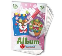 Sabbiarelli Sand-it For Fun - Álbum Tarjetas de Navidad, 5 Hojas Adhesivas con 10 Tarjetas con Motivos Navideños para Colorear con Arena de Colores (no incluida), Niños a Partir de 3 Años