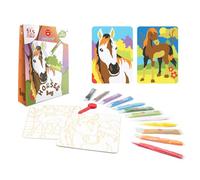Sabbiarelli Sand-it For Fun - Bag Horses | Mini Kit de Sand Art con Caballos 100% Made in Italy con Arena de Colores y Dibujos Adhesivos | Manualidades Creativas para Niños de 5-12 años