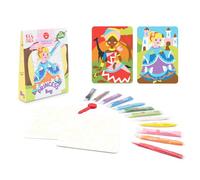 Sabbiarelli Sand-it For Fun - Bag Princess, Mini Set de Sand Art para Niñas 5+: 12 Sobres de Arena de Colores y 2 Hojas Adhesivas A6 con Princesas - Manualidades, Regalo