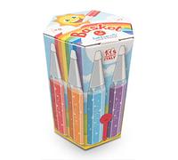 Sabbiarelli Sand-it For Fun - Basket con 12 Bolígrafos Recargables de 50 g c/u de Arena Multicolor de Mármol y 2 Limpiapipas Incluidos, No Tóxico y Seguro - Taller Táctil, Sand Art, Pregrafismo 3+