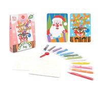 Sabbiarelli Sand-it For Fun - Bolsa Navidad - Mini Set de Manualidades Creativas: Colorea con Arena Dibujos Navideños, 12 Bolsitas de Arena de Colores, Actividad Manual, a Partir de 5 Años