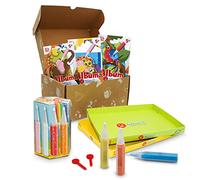 Sabbiarelli Sand-it For Fun - Box Animales a Color 5+ | Kit de Sand Art 100% Made in Italy con Arena de Colores, Dibujos Adhesivos y Accesorios | Regalo de Cumpleaños para Niños 5-12 años