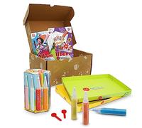 Sabbiarelli Sand-it For Fun - Box Princesas a Colores, Set Creativo de Sand Art para Niñas 5+: 12 Bolígrafos de Arena de Colores y 10 Hojas Adhesivas A5 con 5 Dibujos de Princesas y 9 Joyas DIY