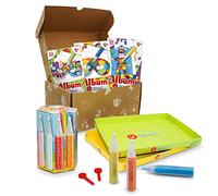 Sabbiarelli Sand-it For Fun - Caja Todos Enmascarados, Set de Manualidades Creativas para Colorear con Arena, Taller Creativo, Fiesta de Carnaval y Cumpleaños para Niños a Partir de 5 Años