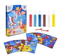 Sabbiarelli Sand-it For Fun - Kit Bajo el Mar 3+ | Kit de Sand Art con Animales Marinos 100% Made in Italy con Arena de Colores, Dibujos Adhesivos y Accesorios | Manualidades Creativas Niños 3-7 años