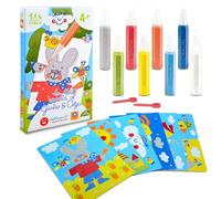 Sabbiarelli Sand-it For Fun - Kit Giulio Conejo y Nube Olga 4+ | Kit de Sand Art 100% Made in Italy con Arena de Colores, Dibujos Adhesivos y Accesorios | Manualidades Creativas para Niños 4-8 años