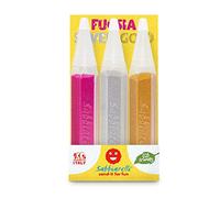 Sabbiarelli Sand-it For Fun - Trio Elegance - 3 Bolígrafos Recargables de 50g c/u con Arena de Colores para Sand Art 100% Made in Italy | Colores Fucsia, Plata y Oro | Arena de Mármol Certificada