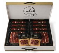 SABE A SABAS Paleta de Cebo Iberica 50% Raza Iberica Loncheada Corte a Cuchillo 10 Sobres de 100g y 2 Taquitos Ibericos 100g Maletin Gourmet para Regalo Premium Curacion Lenta 22 Meses Sin Gluten