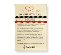 SabelAX Pulsera de Hilo color Rojo - Hilo Negro - Pulsera Roja de Proteccion - Amuleto Proteccion contra Mal de Ojo - Amuletos de Buena Suerte - Pulsera Protectoras - Para Mujer Hombre Parejas