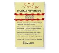 SabelAX Pulsera de Hilo color Rojo - Pulsera Roja de Proteccion - Amuleto Proteccion contra Mal de Ojo - Amuletos de Buena Suerte - Pulsera Protectoras - Para Mujer, Hombre, Parejas - Unisex