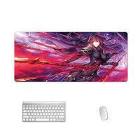 Saber Fate XXL Anime Alfombrilla para ratón 900 x 400 mm - Speed Gaming Mousepad - Mouse Pad para Ordenador - 3mm Goma Antideslizante, para Gamers Ordenador, PC y Laptop, L