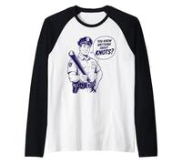 Sabes Cualquier Cosa sobre Nudos Divertido diseño Retro de Juegos de Palabras Camiseta Manga Raglan