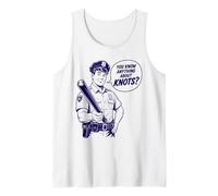 Sabes Cualquier Cosa sobre Nudos Divertido diseño Retro de Juegos de Palabras Camiseta sin Mangas