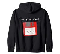 Sabes lo Que guardo Disquete Retro guiño Divertido Sudadera con Capucha