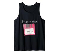 Sabes lo Que guardo Disquete Rosa Retro guiño Divertido Camiseta sin Mangas