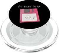 Sabes lo Que guardo Disquete Rosa Retro guiño Divertido PopSockets PopGrip para MagSafe