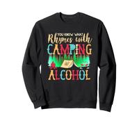 Sabes lo Que rima con Camping y Alcohol Vino Sudadera