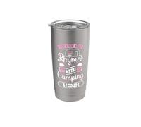 Sabes lo que rima con el bebedor de cerveza divertido de alcohol para acampar Vaso térmico de acero inoxidable de doble pared