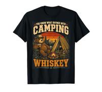 Sabes lo Que rima con el Humor al Aire Libre de Camping Whisky Camiseta