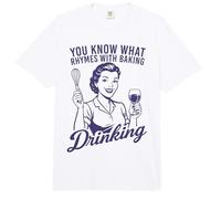 Sabes lo Que rima con Hornear Beber Amante del Vino Divertido Comfort Colors Adult Heavyweight T-Shirt