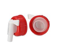 Sabeu 3 grifos AH 13/45 para bidón de 2-10 L con rosca DIN 45, plástico y metal, color blanco