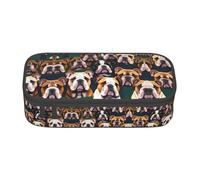SABFWF Bonito estuche multifuncional con estampado de bulldog inglés, perfecto para estudiantes, profesionales y viajeros por igual, Black, Talla única, Neceser de maquillaje
