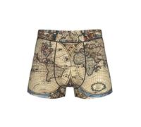 SABFWF Calzoncillos tipo bóxer versátiles con estampado de globo del mundo, cómodos y versátiles, la elección perfecta para la moda de los hombres, Negro, L