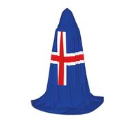 SABFWF Capa con capucha con estampado de la bandera de Islandia para hombre, capa de mago con capucha, perfecta para Halloween y cosplay