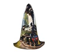 SABFWF Capa con capucha con estampado de tren pequeño para hombre, capa de mago con capucha, perfecta para Halloween y cosplay