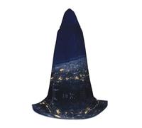 SABFWF Capa con capucha con estampado de Vista de la Tierra para hombre, capa de mago con capucha, perfecta para Halloween y cosplay