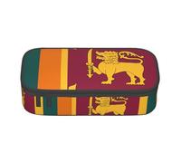 SABFWF Estuche multifuncional con estampado de bandera de Sri Lanka, perfecto para estudiantes, profesionales y viajeros por igual, Black, Talla única, Neceser de maquillaje