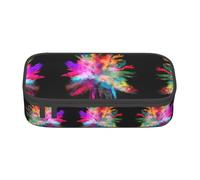 SABFWF Estuche multifuncional con estampado de explosión de color, perfecto para estudiantes, profesionales y viajeros por igual, Black, Talla única, Neceser de maquillaje