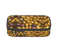 SABFWF Estuche multifuncional con estampado de muchas patatas, perfecto para estudiantes, profesionales y viajeros por igual, Black, Talla única, Neceser de maquillaje