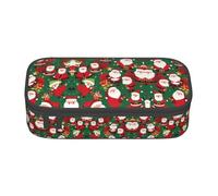 SABFWF Estuche versátil con estampado de gnomos de Navidad, estuche organizador de gran capacidad, estuche para lápices, uso en la oficina, Black, Talla única, Funda para llave