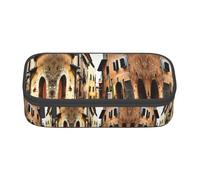 SABFWF Estuche versátil con estampado toscano de Italia, organizador de gran capacidad, estuche para lápices para uso en la oficina, Black, Talla única, Funda para llave