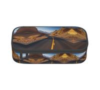 SABFWF Freeway Highway Road in The Desert - Estuche multifuncional para bolígrafos, perfecto para estudiantes, profesionales y viajeros por igual, Black, Talla única, Neceser de maquillaje