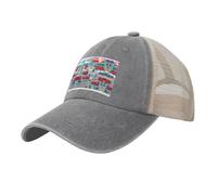 SABFWF Gorra de béisbol de malla elegante con estampado "I Like London", transpirable, ajustable y perfecta para el uso diario, gris, Talla única