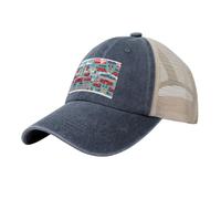 SABFWF Gorra de béisbol de malla elegante con estampado "I Like London", transpirable, ajustable y perfecta para el uso diario, azul marino, Talla única