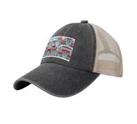 SABFWF Gorra de béisbol de malla elegante con estampado "I Like London", transpirable, ajustable y perfecta para el uso diario, Negro, Talla única