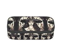 SABFWF Magic Witch Witchcraft - Estuche multifuncional con estampado bohemio, perfecto para estudiantes, profesionales y viajeros por igual, Black, Talla única, Neceser de maquillaje