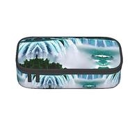 SABFWF Niagara - Estuche versátil con estampado de otoño para lápices, organizador de gran capacidad, para uso en la oficina, Black, Talla única, Funda para llave