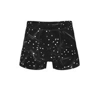 SABFWF Ropa interior cómoda con estampado de purpurina negra y blanca para hombre, calzoncillos tipo bóxer versátiles, elección perfecta para la moda de los hombres, Negro, L