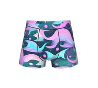 SABFWF Ropa interior cómoda con estampado de sirena, color rojo pastel, calzoncillos tipo bóxer versátiles, elección perfecta para la moda de los hombres, Negro, S